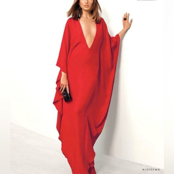 ISSUE New York Red Deep V-Neck Sheath Maxi Dress Sz L Elegant Flowy Boho Chic - Picture 1 of 14